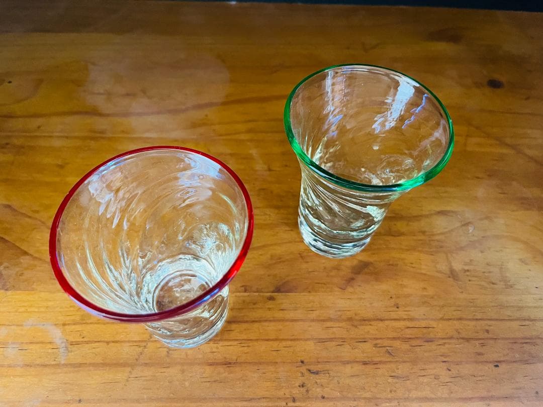 【本日限定値下】倉敷ガラス　 吹きガラス　小谷真三　グラス　ビールグラス　2客