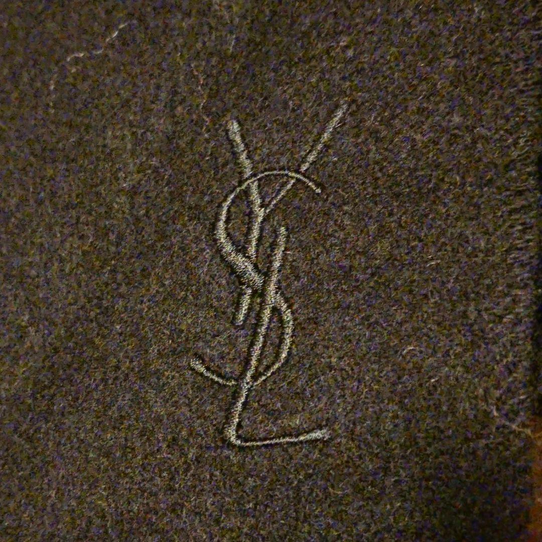 YVES SAINT LAURENT☆カシミヤマフラー黒サンローラン