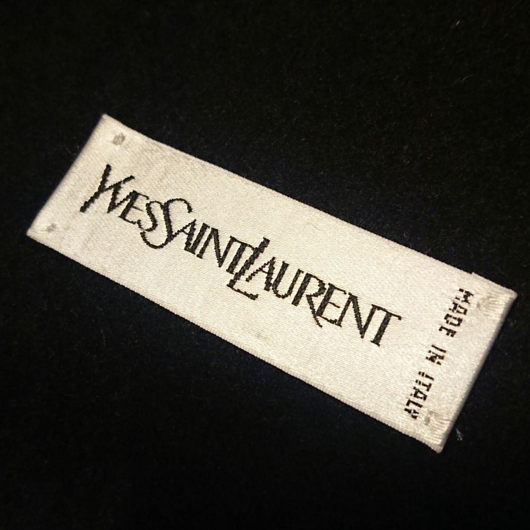YVES SAINT LAURENT☆カシミヤマフラー黒サンローラン