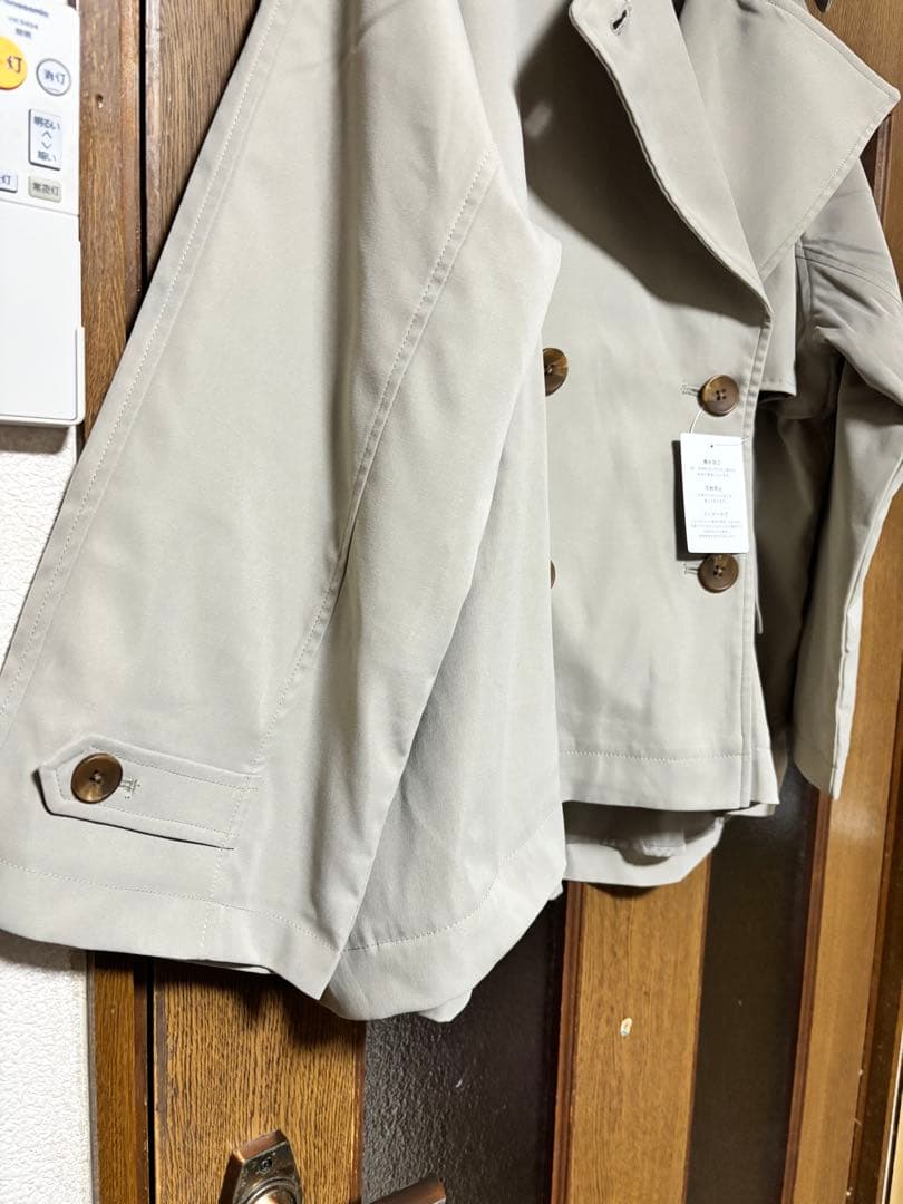 新品　アメリカンホリック ショートトレンチコート　春コート　ライトカーキ　M