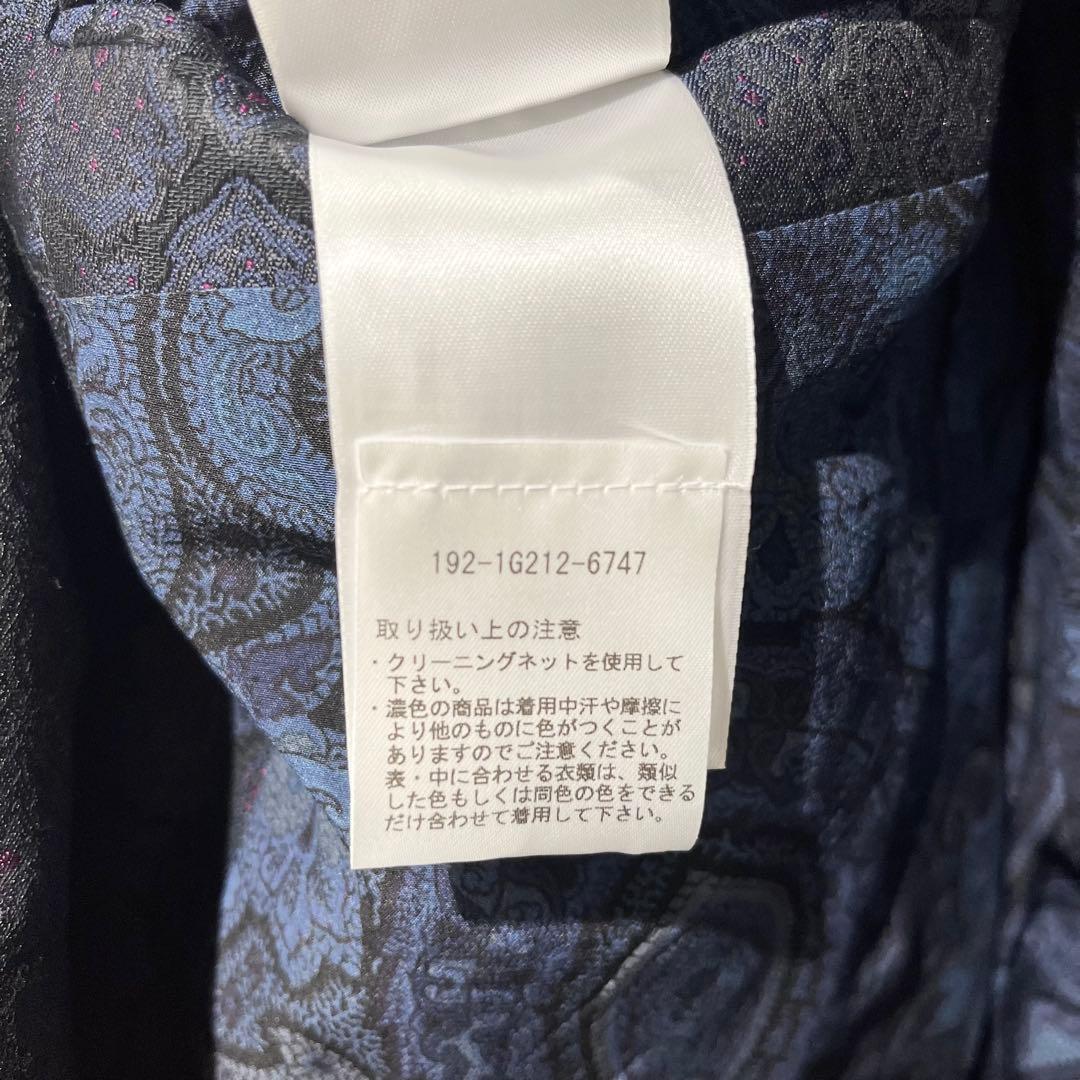 エトロ テーラードジャケット ETRO サイズ54 ブルー 青 柄