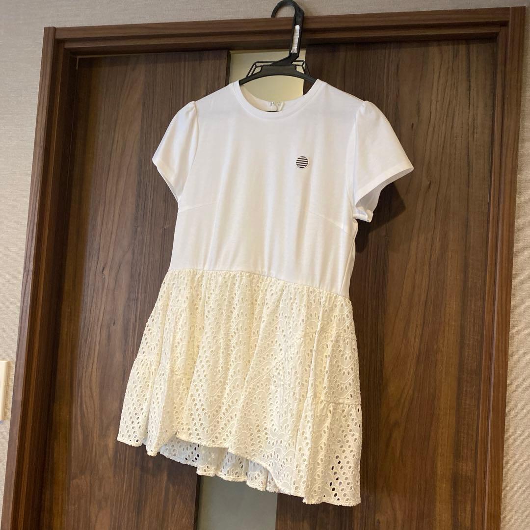 BORDERS at BALCONY エンブロイダリーレース ペプラム　トップス