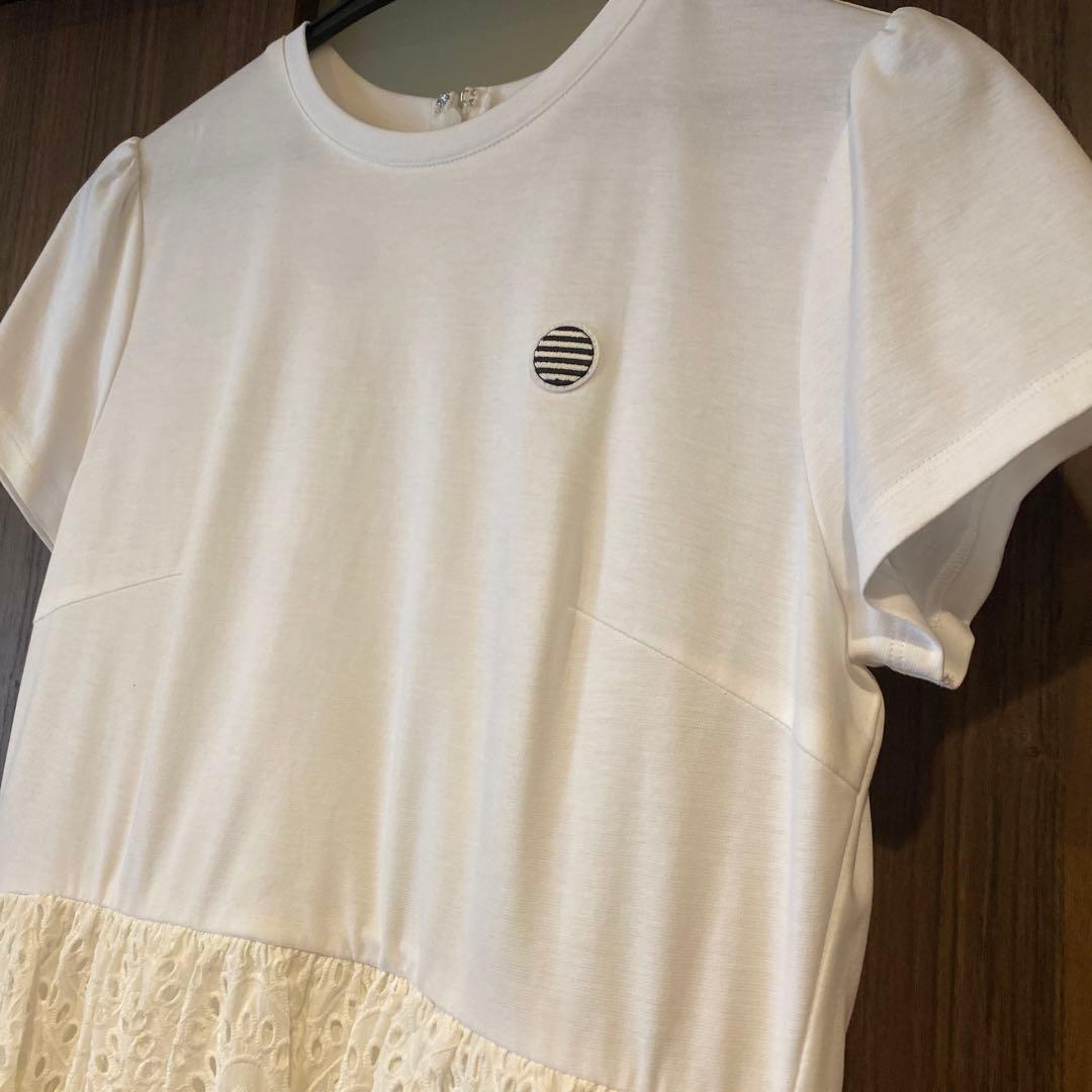 BORDERS at BALCONY エンブロイダリーレース ペプラム　トップス