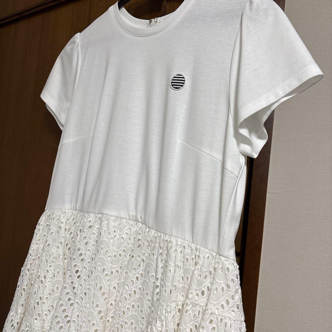BORDERS at BALCONY エンブロイダリーレース ペプラム　トップス