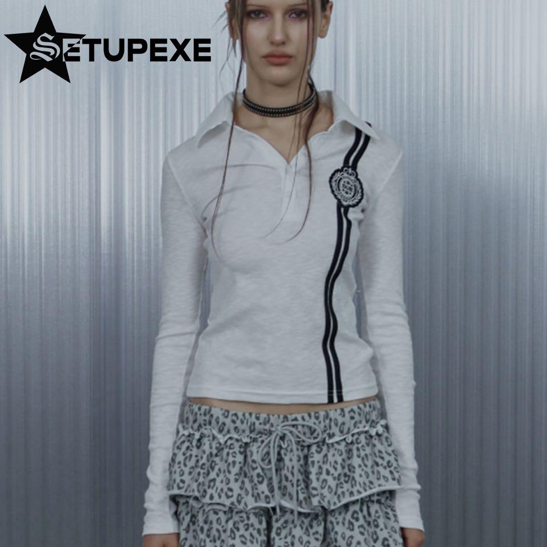 setupexe WAFFEN LINE COLLAR TEE シズニルック