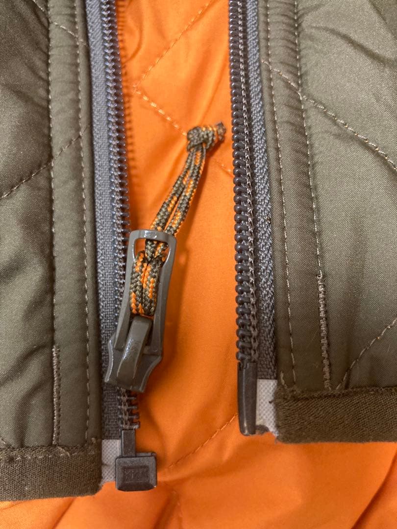 patagonia キルティングジャンパーM オリーブ フードジャンパーused