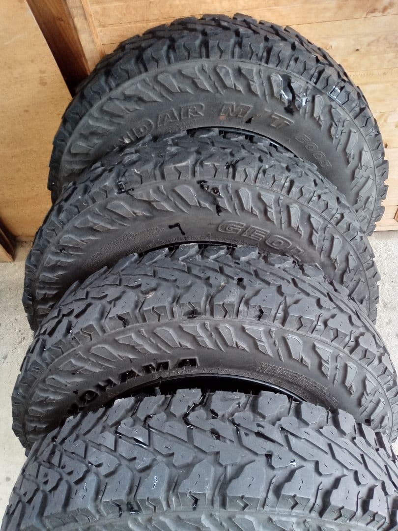 SABOSUZUKIジムニー純正ENKEI16インチアルミタイヤセット引取