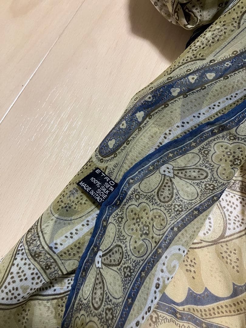 ETRO ペイズリー柄 ストール　シルク100%