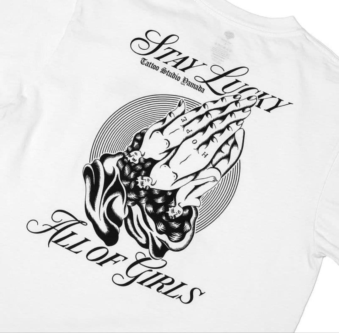 М　TATTOO STUDIO YAMADA　TEE WHITE　山田レン