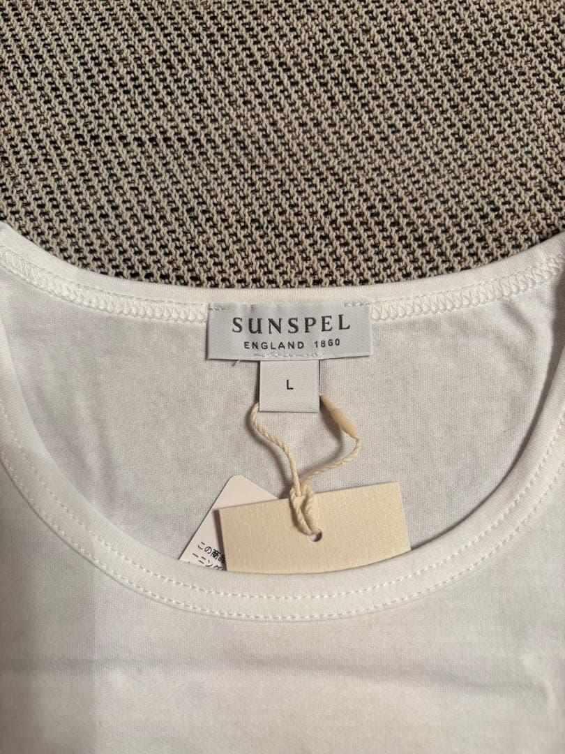 sunspel 白インナーL イングランド製　希少 新品未使用