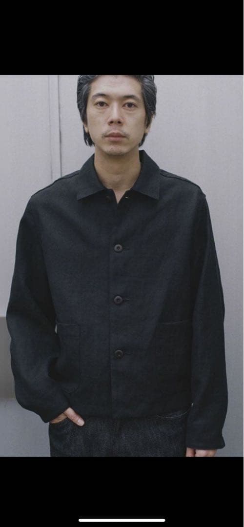 完売！LIDNM LINEN CROPPED CHORE JACKET Mサイズ