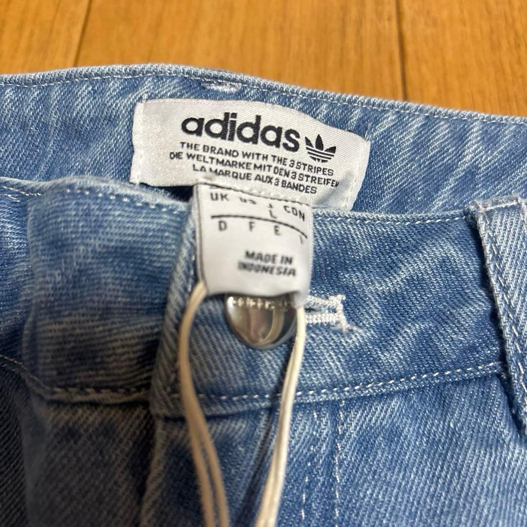 adidas Fiorucci ワイドレッグレアデニム新品L。