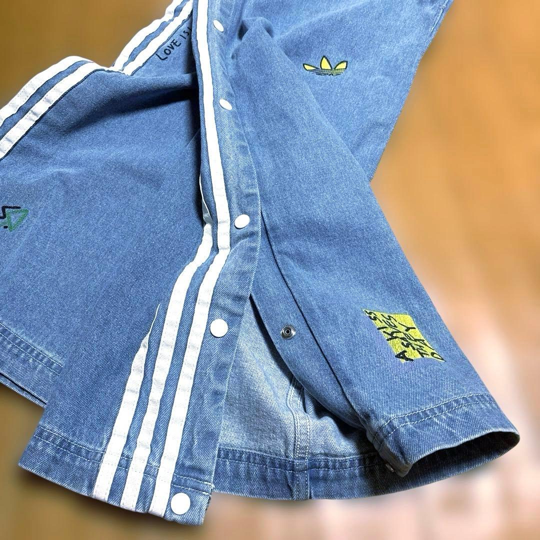 adidas Fiorucci ワイドレッグレアデニム新品L。