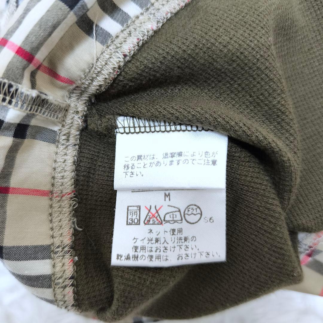 BURBERRY バーバリー ホースロゴ ノバチェック ブラウス ポロシャツ M