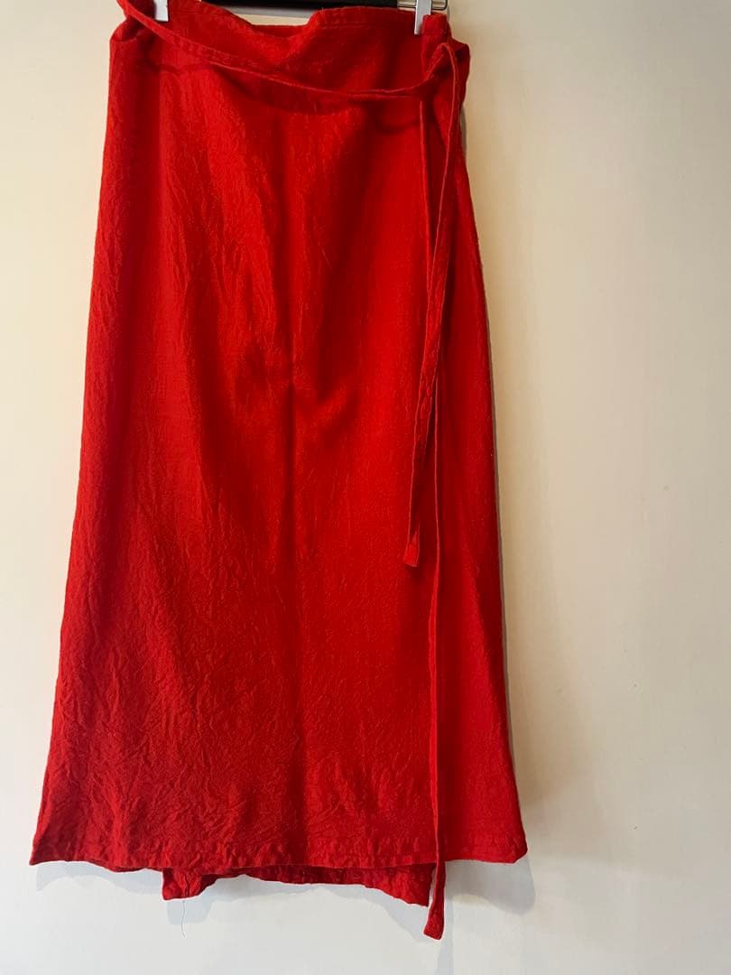 robe de chambre ローブドシャンブル縮絨ロングラップスカート