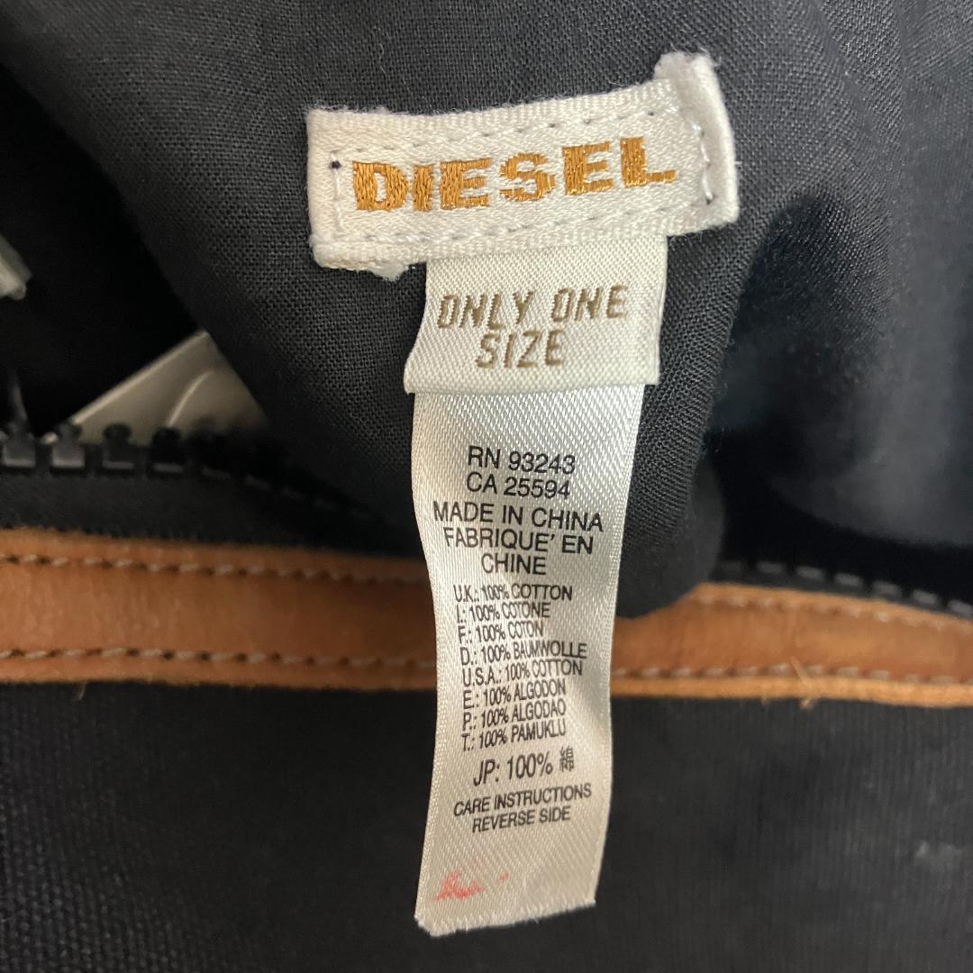 B014【大容量】DIESEL★2way キャンバス ボストンバッグ 黒