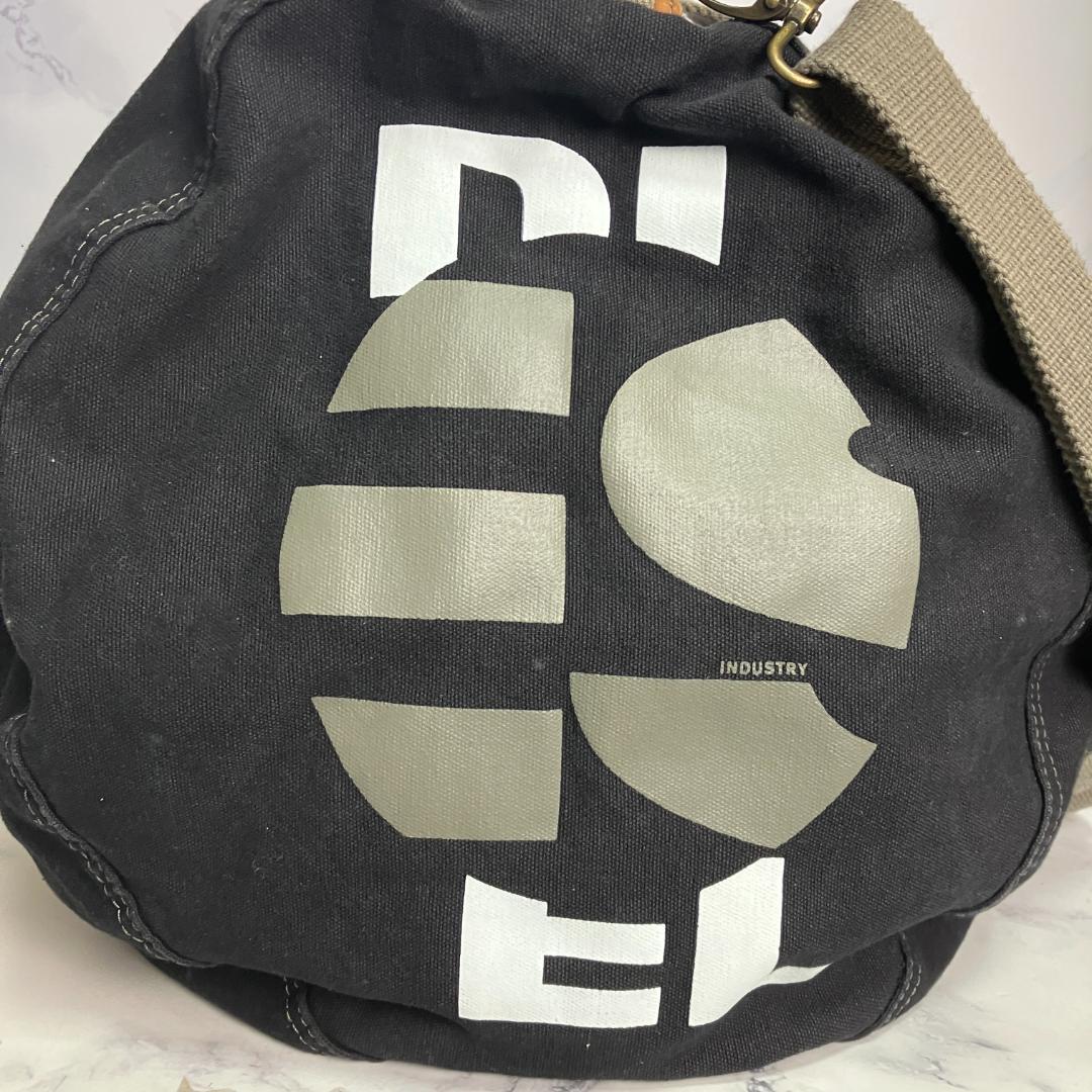 B014【大容量】DIESEL★2way キャンバス ボストンバッグ 黒