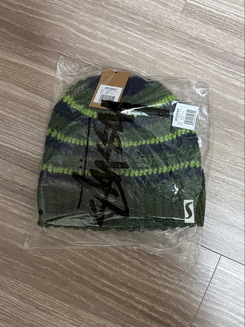 帽子 stussy stripe knit skullcap / beanie