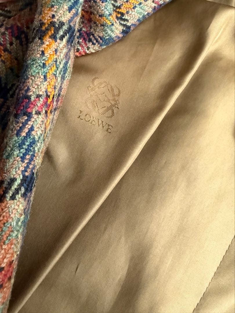 【激レア】LOEWE80’sカシミア混ウールテーラードジャケット アナグラムタグ