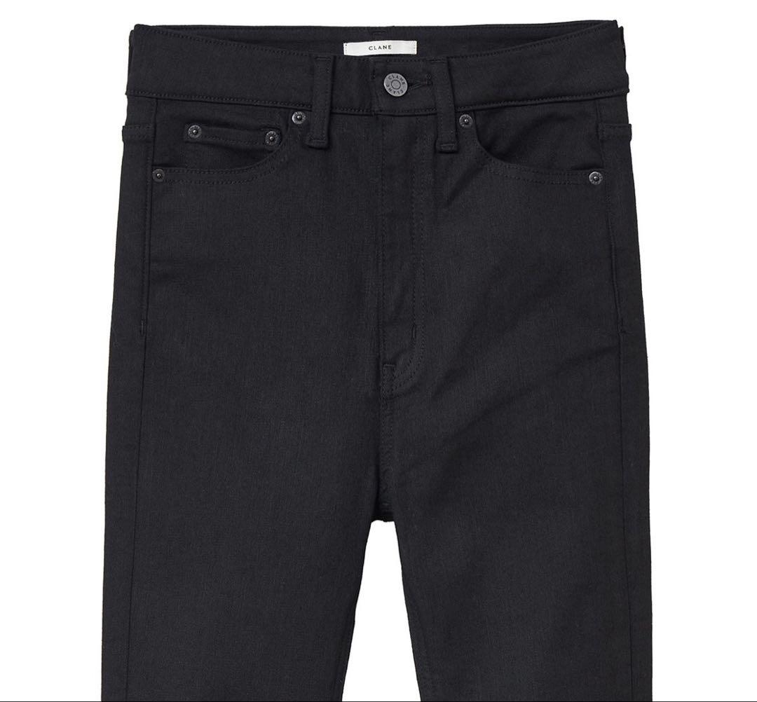 CLANE PINKY ブラックスキニーデニムパンツ