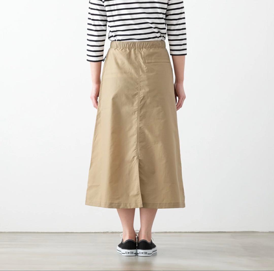 美品　ノースフェイス　レディース　コンパクトスカート　ロング　Ｌ　ベージュ