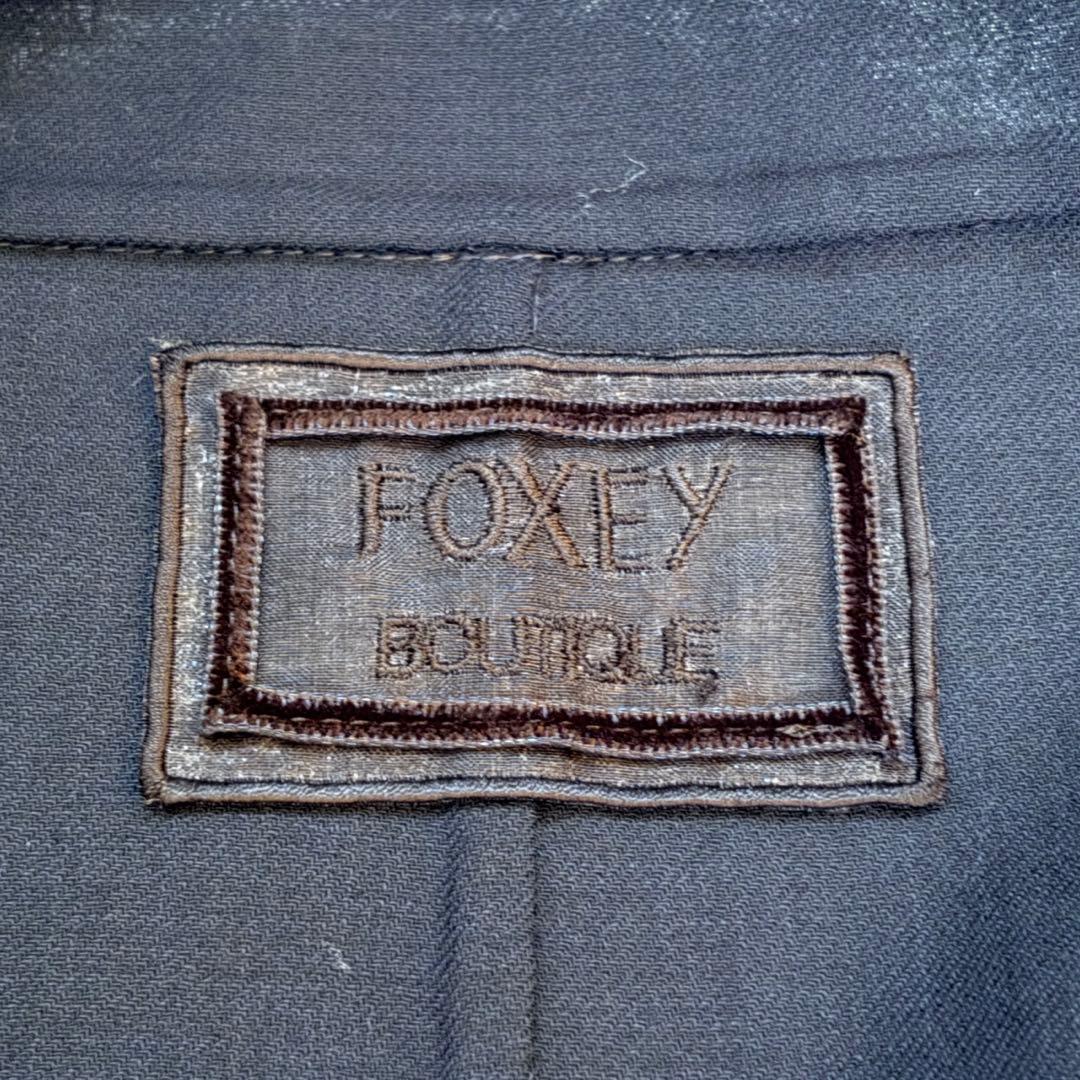 定価15万✨極美品 フォクシー voyage ダブルフェイスコート シルク 紺