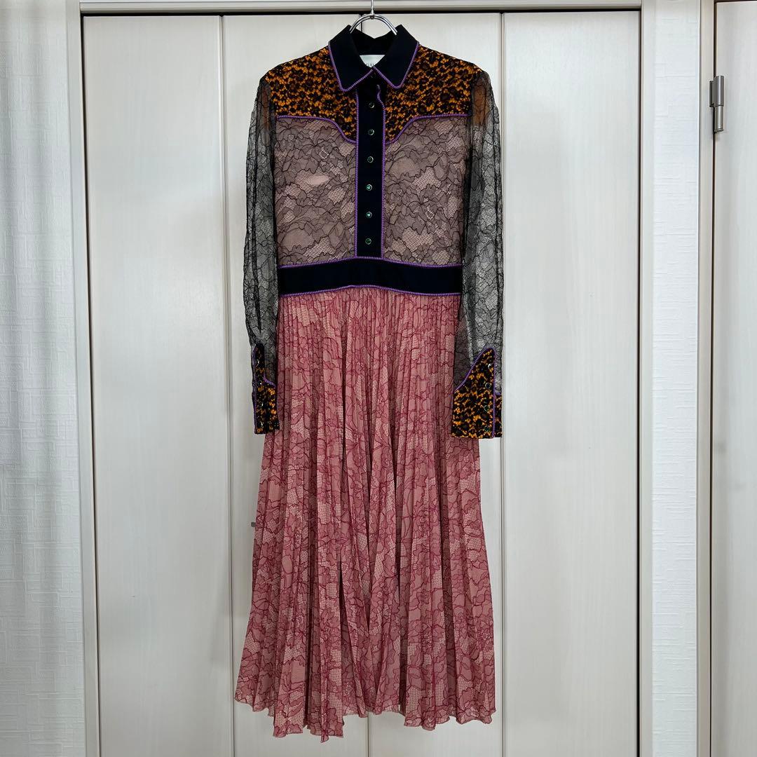 GUCCI Resort 2016 レース ウエスタン ドレス ミケーレ 38