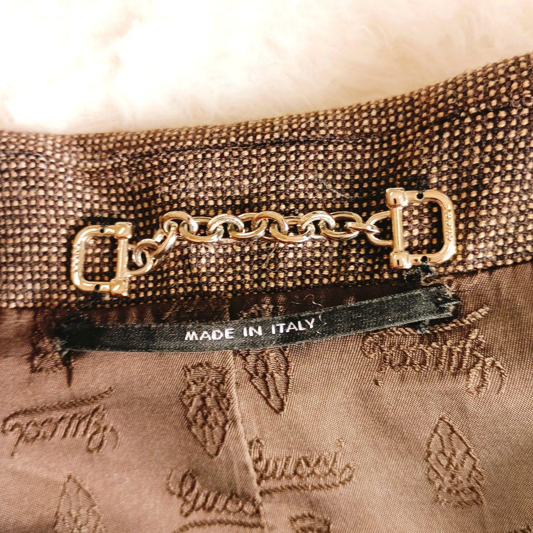 GUCCI　グッチ　チェック　エンブレムワッペン　テーラードジャケット