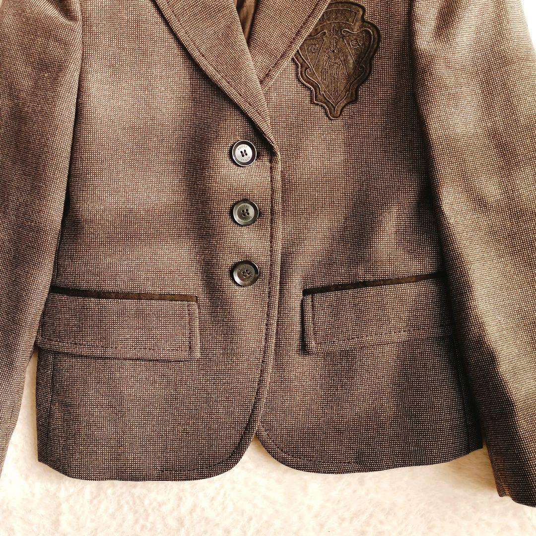 GUCCI　グッチ　チェック　エンブレムワッペン　テーラードジャケット