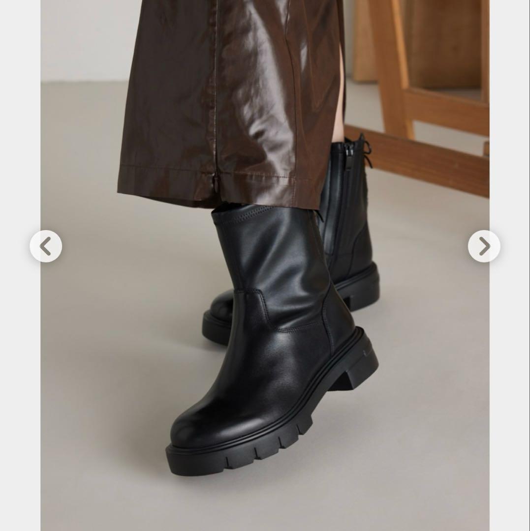 STACCATO スタッカート　ブーツ　バックレース　黒　24㎝