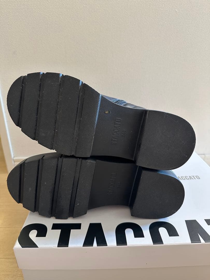 STACCATO スタッカート　ブーツ　バックレース　黒　24㎝