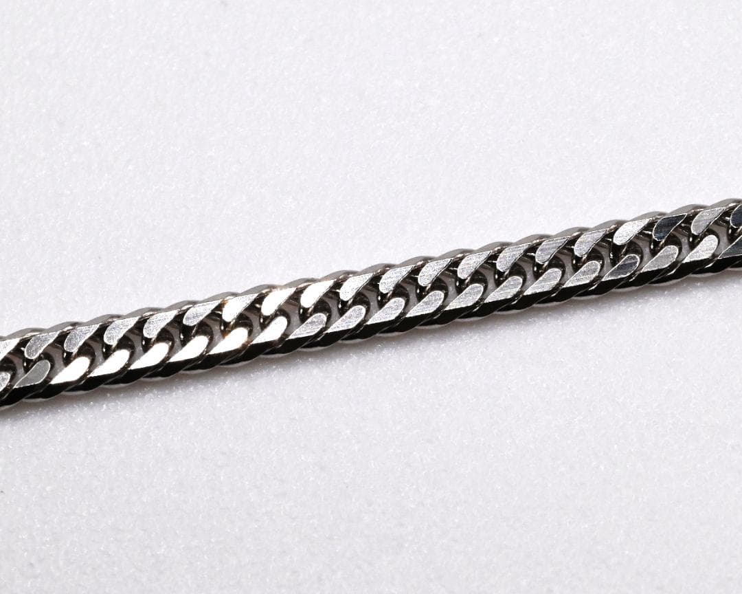 Pt850喜平ネックレス6面ダブル11g60cm造幣局検定マーク刻印入