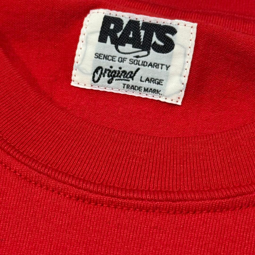 【新品未使用 】RATS/ラッツ 半袖Tシャツ Lサイズ レッド