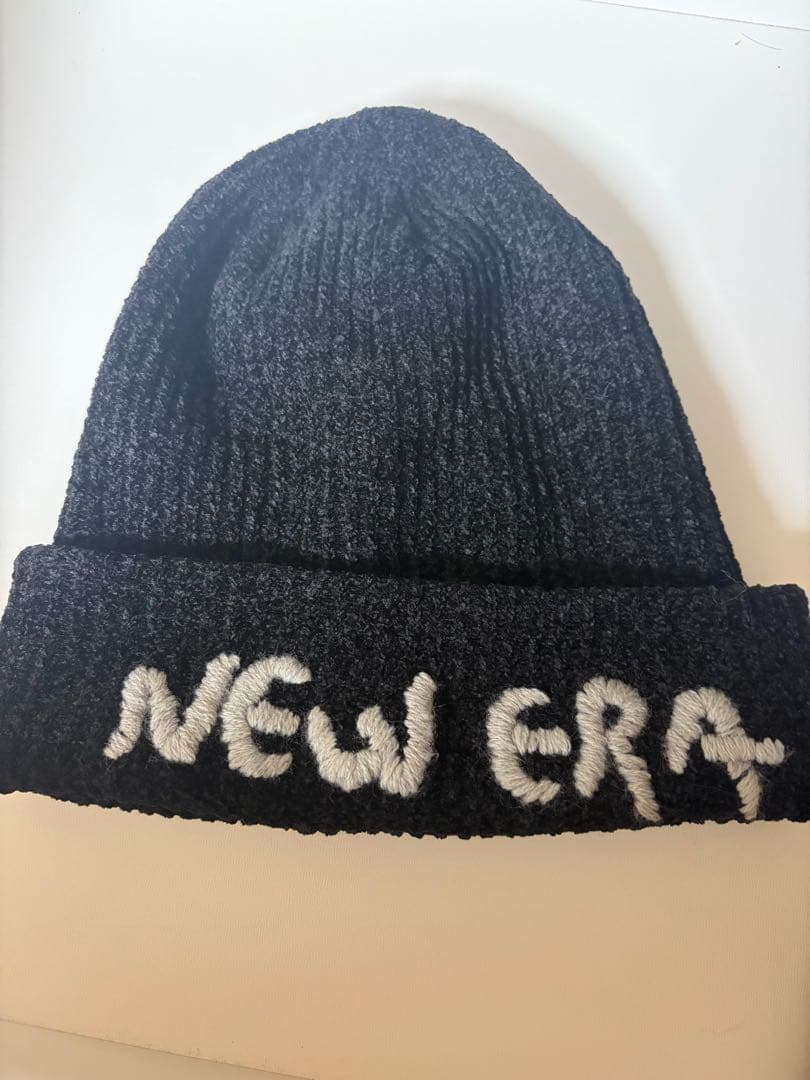 NEW ERA ベーシックカフニット モールヤーンニット ブラック