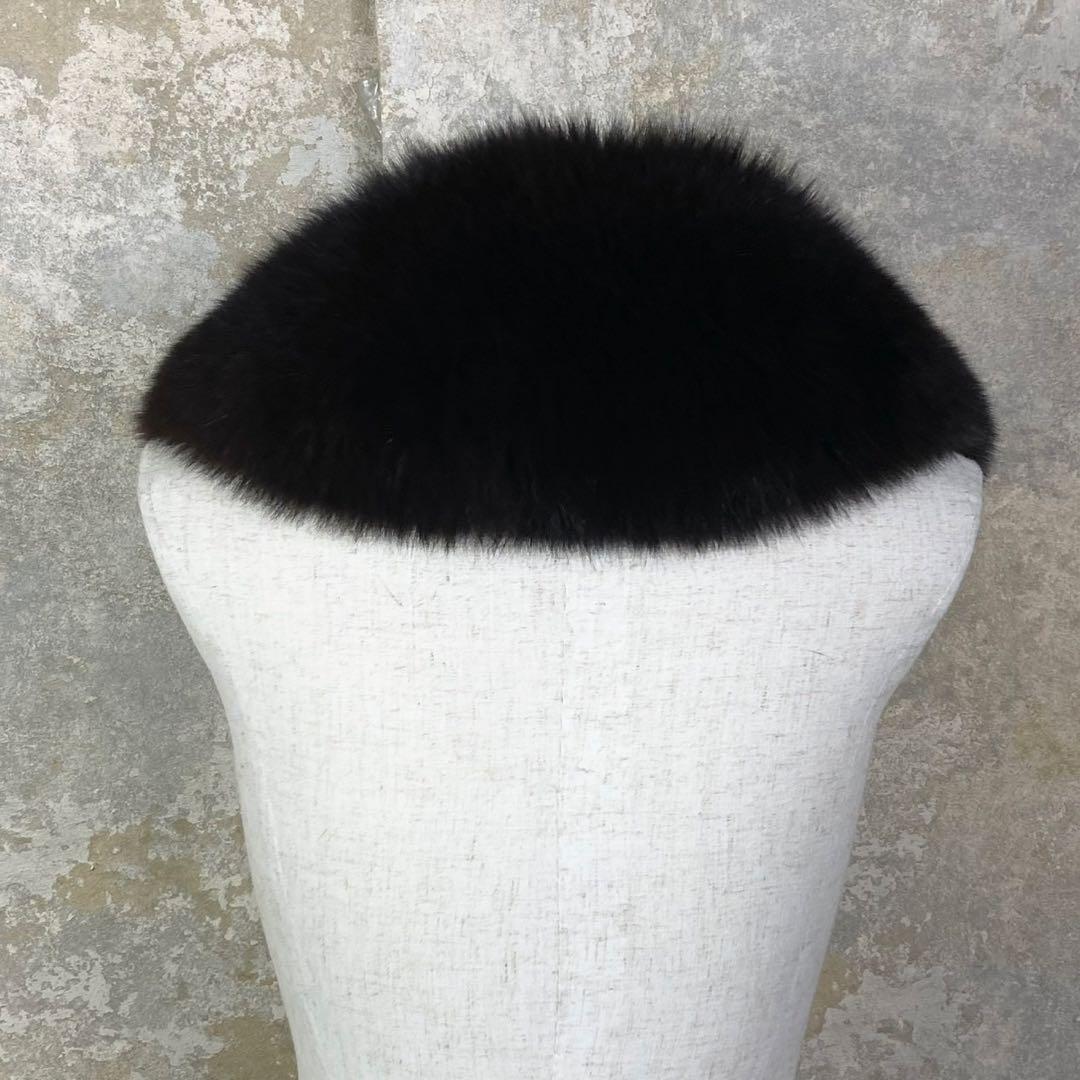 【美品】毛皮 ミンクファー 大判 ストール マフラー ダークミンク