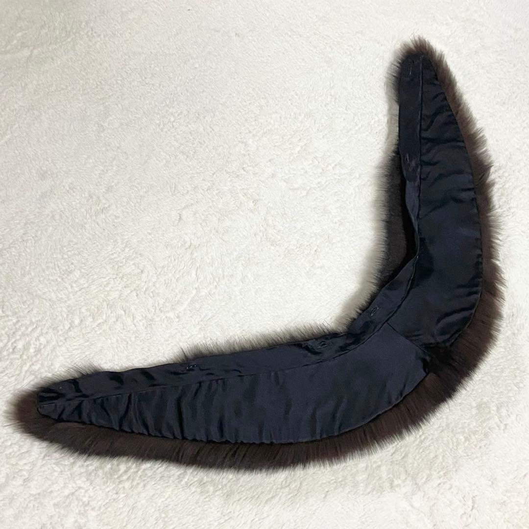 【美品】毛皮 ミンクファー 大判 ストール マフラー ダークミンク