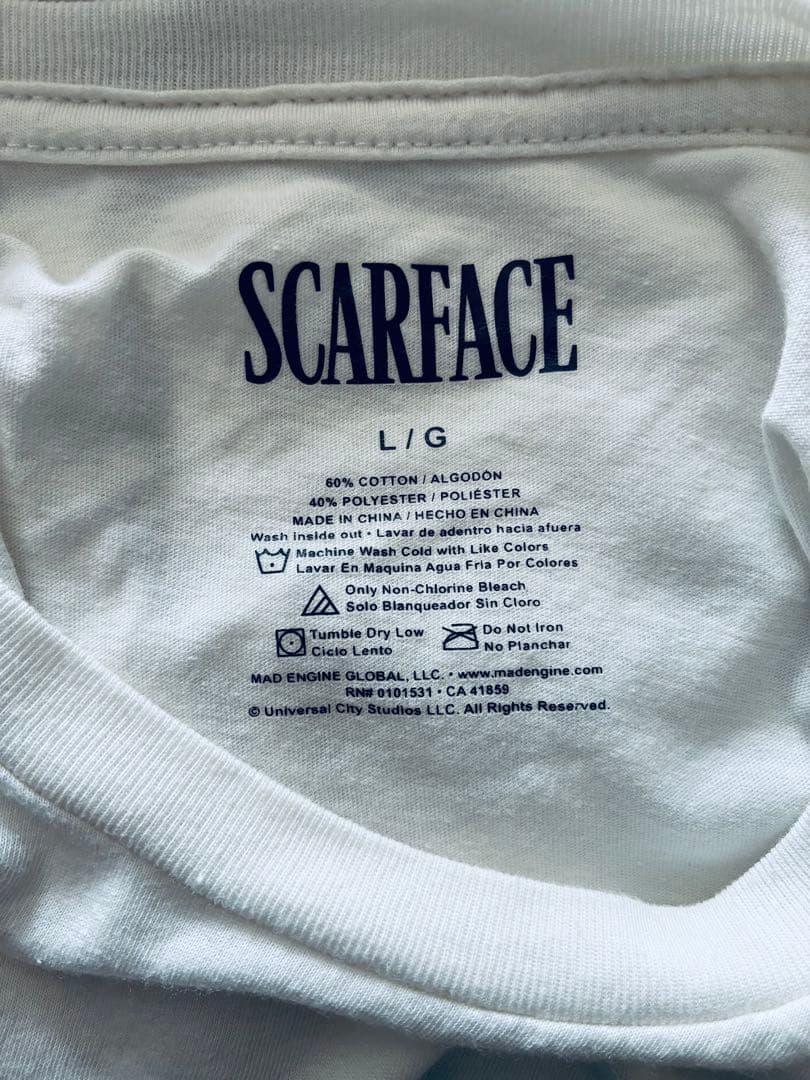 最終値下げ‼️SCARFACE オフィシャルTシャツ Lサイズ オフホワイト