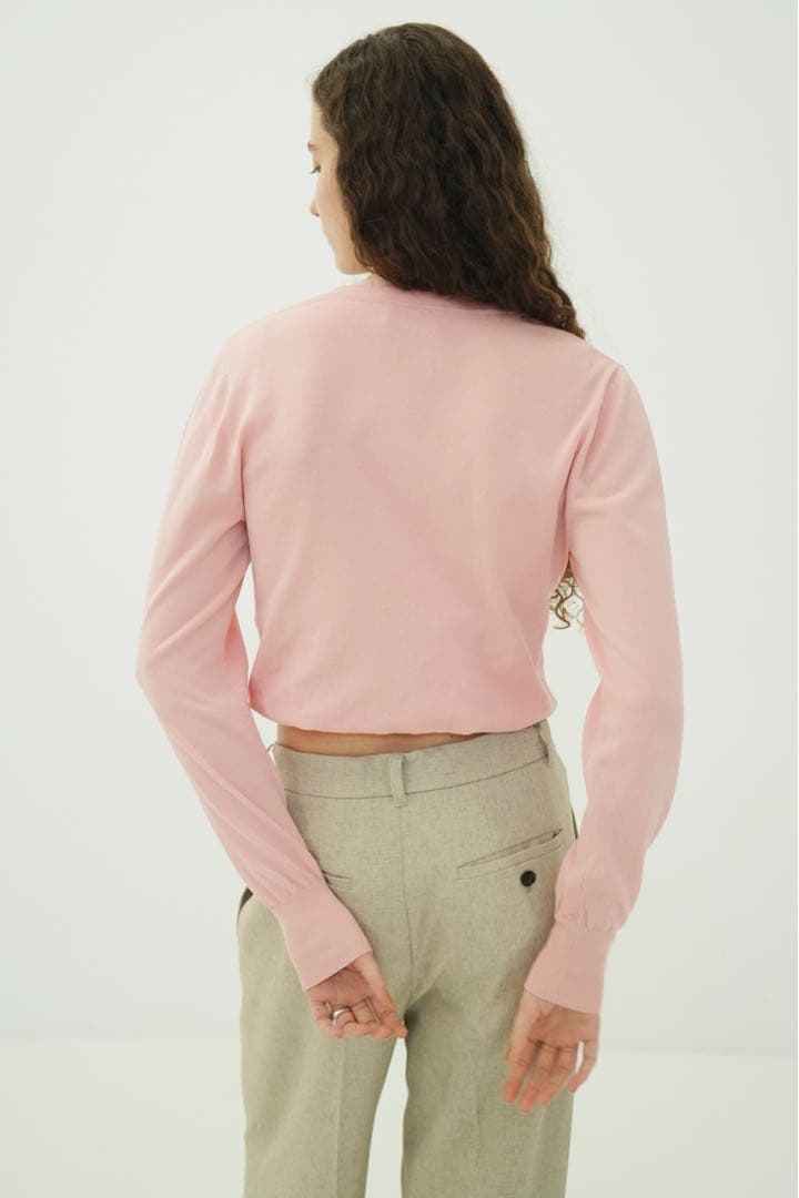 トップス CLANE W LAYERED KNIT CARDIGAN