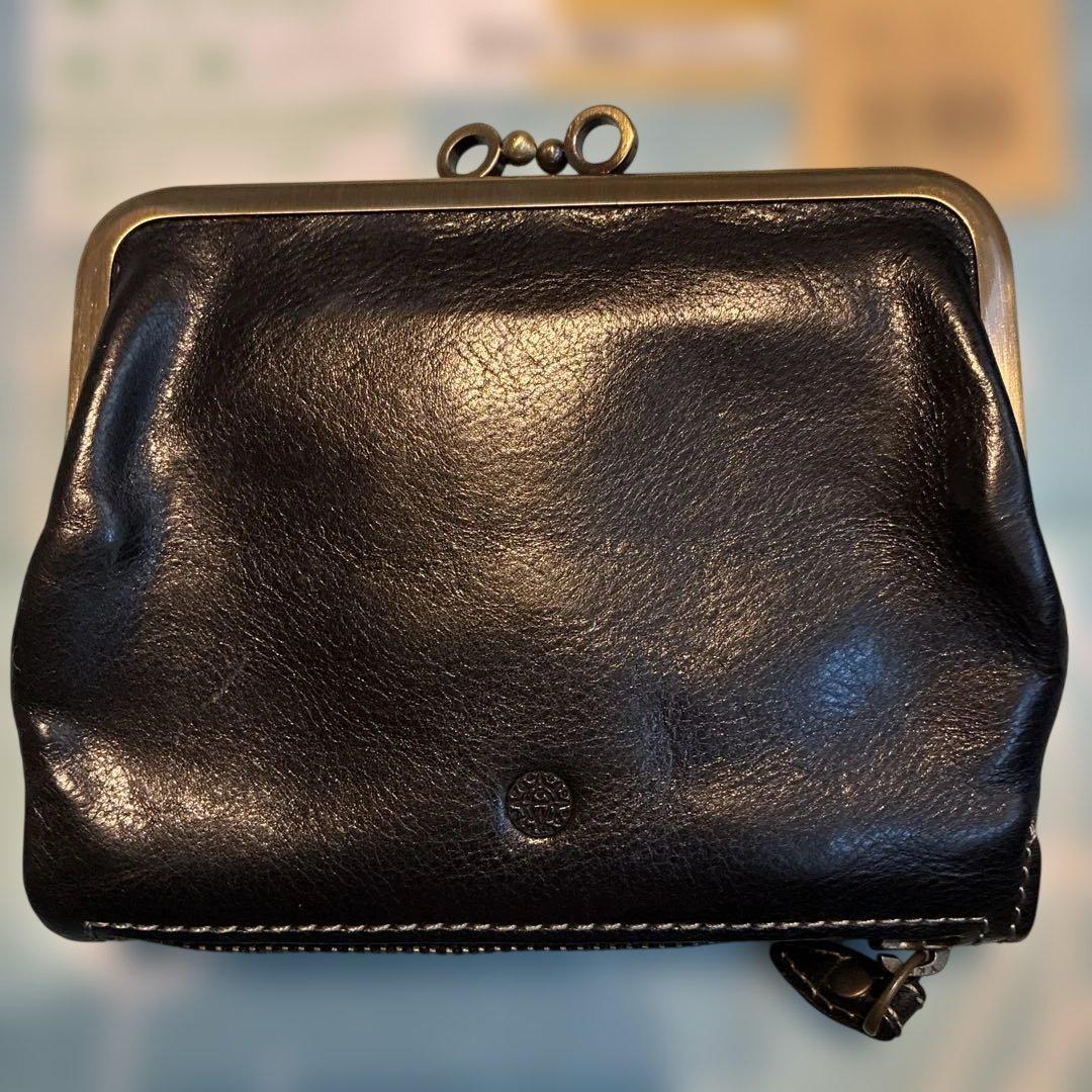 新品　Dakota ダコタ　二つ折り財布 クラプトン　黒　がま口