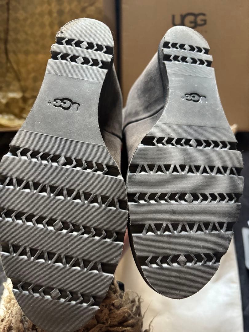 UGG グレー ロングブーツ スエード