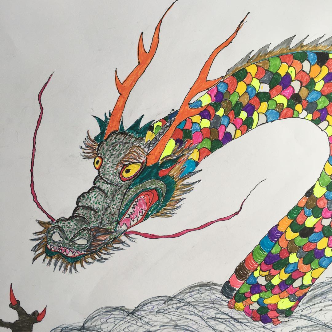 龍の絵。