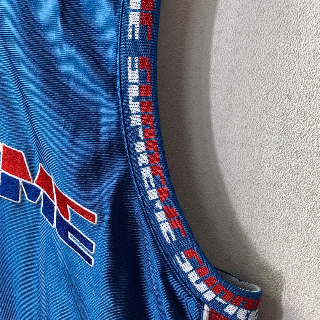 美品　SUPREME　リバーシブルタンクトップ　L　バスケットボール　刺繍