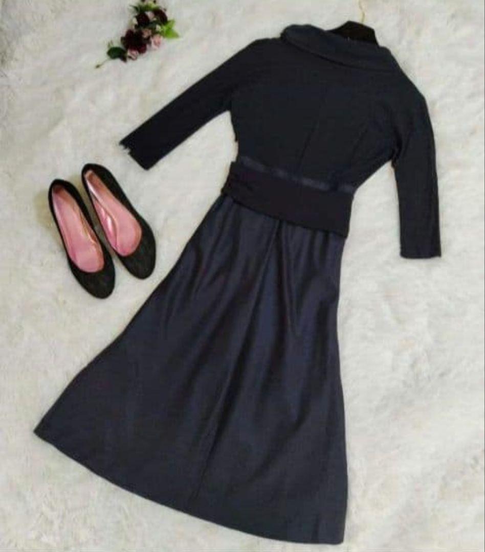 極美品　MaxMara　ワンピース　黒　ベルト　38　5分 　カシュクール