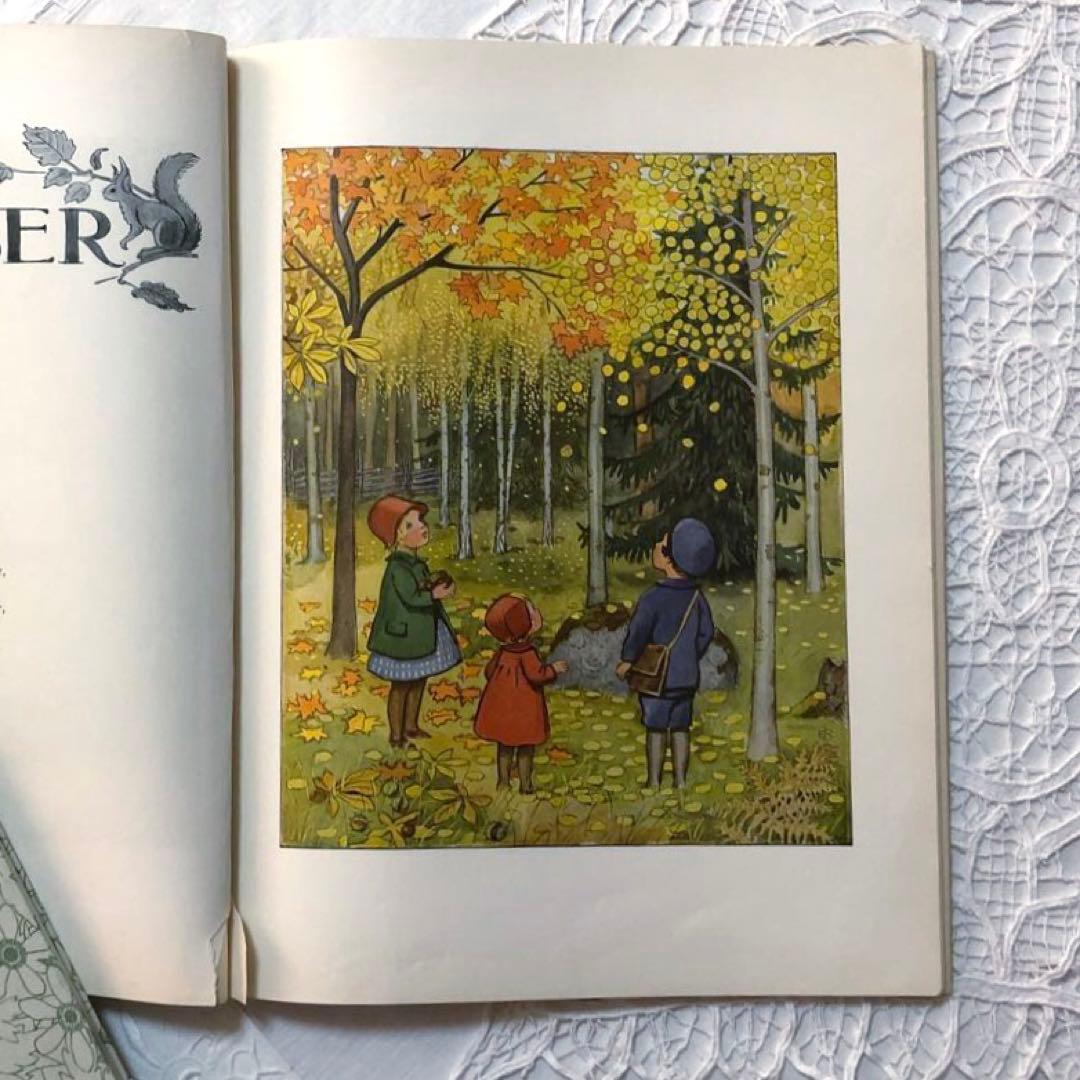 RY142 洋書古書 北欧ヴィンテージ ☆ エルサベスコフ 1年の物語