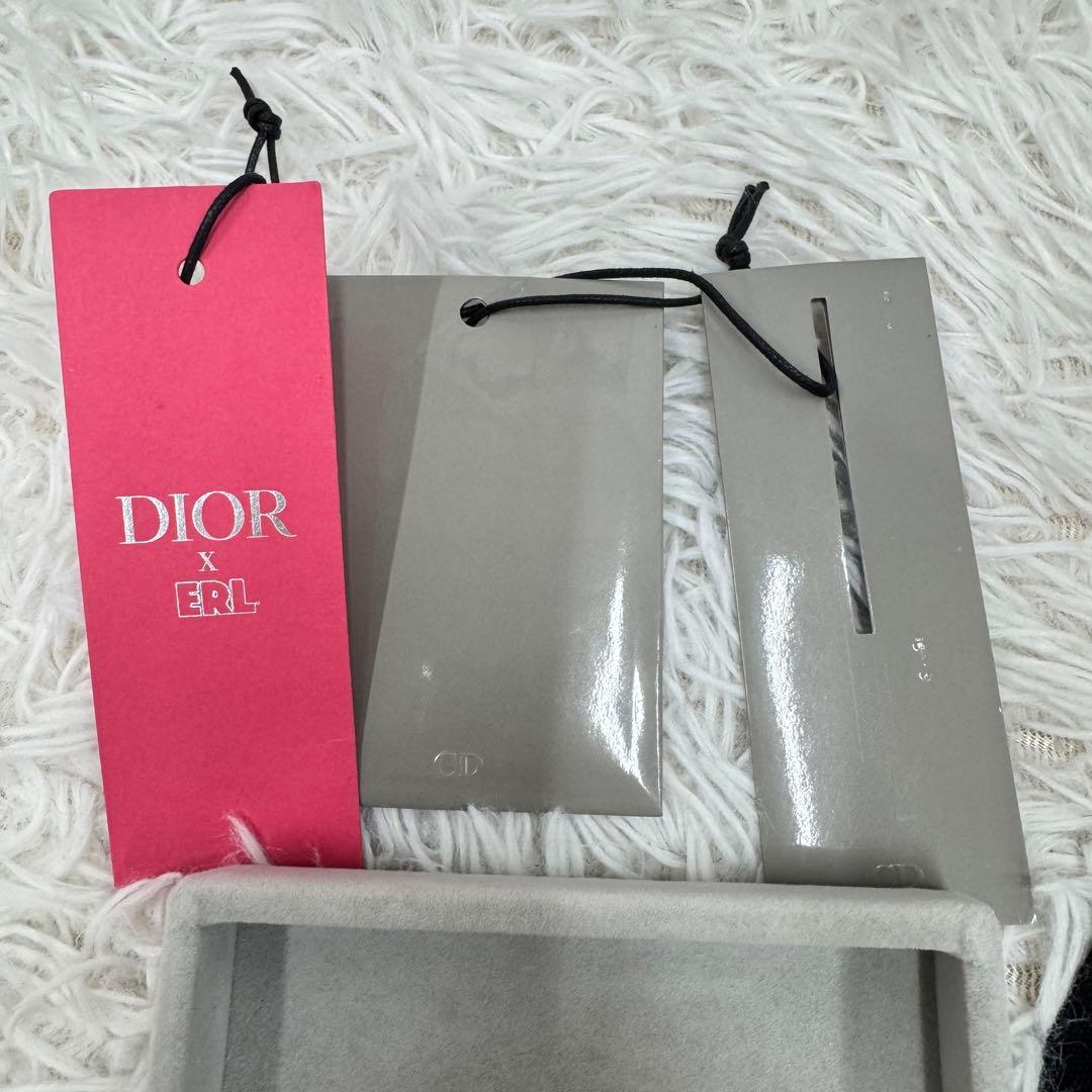 【人気】Dior ERL コラボ　キャップ　ブラック　シルバー　サイズM 美品