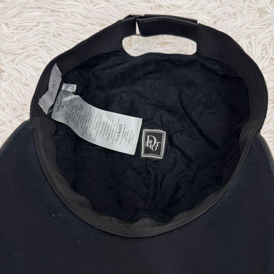【人気】Dior ERL コラボ　キャップ　ブラック　シルバー　サイズM 美品