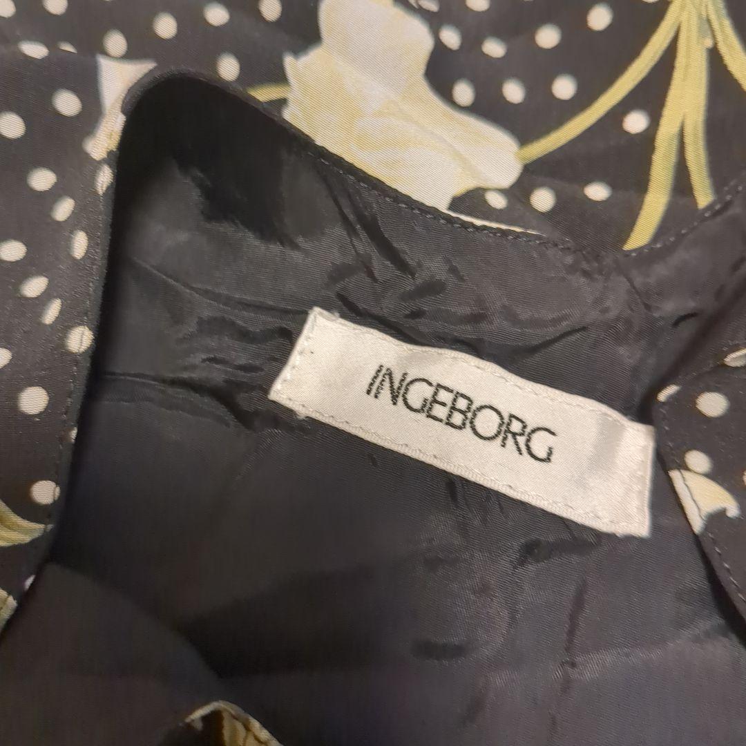 INGEBORG　KANEKO ISAO　ジャンパースカート　ユリ　ドッド柄