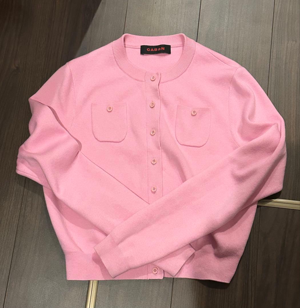 【CABaN】コットンカシミヤクルーネックカーディガン