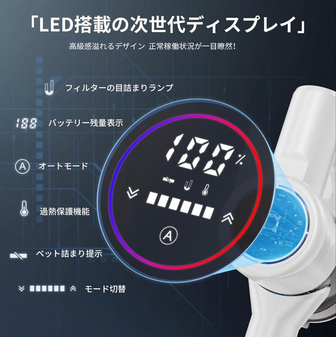 大特価♡AI自動検知搭載YIEEC コードレス掃除機 65KPa
