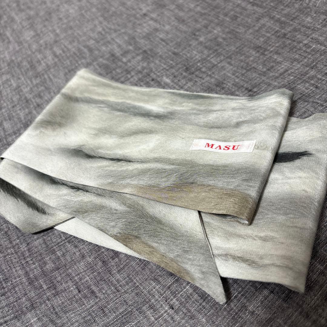 小物 MASU 21AW FUR PRINT SILK SCARF